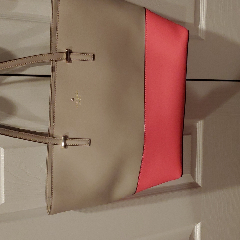 Kate Spade Two Toned bright Pink Tote Bag - Picture 6 of 7